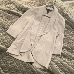 Forever21 light gray stretch blazer quarter length sleeve with pockets